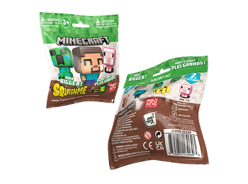 Figura - Magicbox Minecraft™ Squishmes S6, Caja sorpresa, 7 figuras para coleccionar