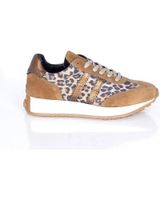 de paco herrero sneaker leopardo tiras camel varios colores