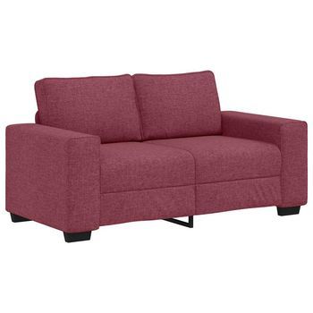 Sofá De 2 Plazas Color Rojo Vino, 160x77x82 Cm, De Tela Vidaxl