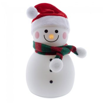 Lámpara portátil decorativa led muñeco de nieve