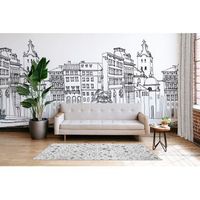 mural papel pintado city