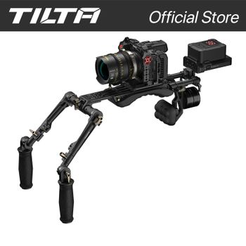 TILTA-aparejo de hombro ligero TA-LSR-B, negro, compatible con Sony, Canon, BMPCC, Nikon, placa base única Manfrotto/ARCA