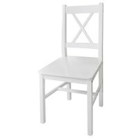 pack 4 uds sillas de comedor  silla de cocina  mueble de comedor madera de pino blancas