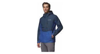 Chaqueta impermeable columbia pouring adventure iii azul