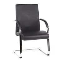 silla de confidente  silla voladiza barolo v piel negro hjh office