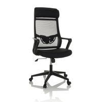 silla home office tela  tejido de malla negro