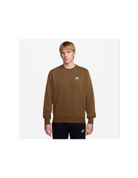 Sudadera Nike Club Fleece Crew Hombre Marrón