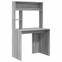 escritorio  mesa de trabajo gris sonoma 91 x 50 x 149 cm madera de ingenieria