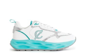 running con apliques de glitter y fondo de color white/green 40