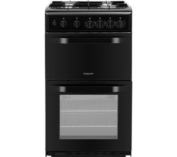 HOTPOINT HD5G00KCB 50 cm Gas Cooker - Black, Black