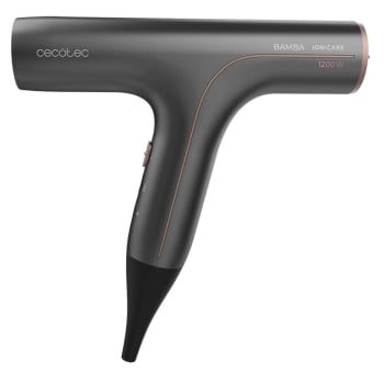 Secador de Pelo Cecotec IoniCare 6000 RockStar Soft, 1200 W,  3 Temperaturas, 2 Velocidades - Negro