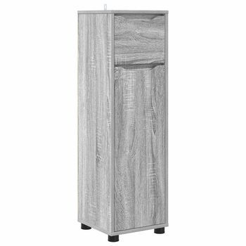 Gabinete De Baño Gris Sonoma 30,5 X 30 X 101 Cm Vidaxl