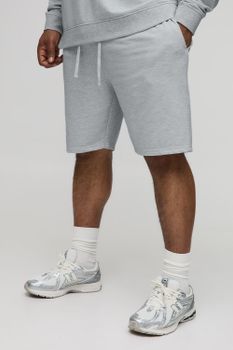 Pantalón Corto Plus Básico Ajustado, Gris