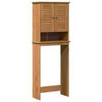 mueble de bano vigo marron y marron miel 60 x 27 x 161 cm vidaxl