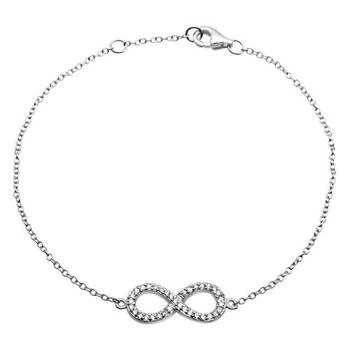 Pulsera de filigrana de plata signo del infinito