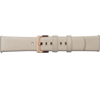 SAMSUNG Urban Dress Classic Leather 20 mm Galaxy Watch Band - Lamb White, Medium, White