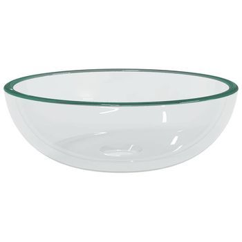 Lavabo De Vidrio Templado Transparente 35x12 Cm Vidaxl