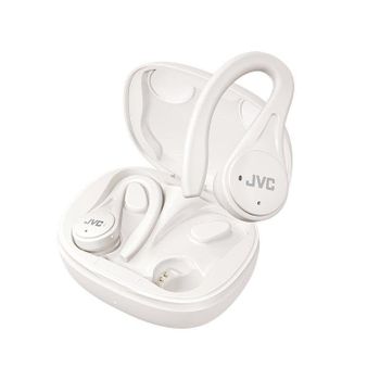 Auriculares JVC HA-EC25T inalámbricos Bluetooth deportivos con micrófono y resistencia IPX5 blancos