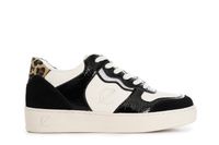 deportivas bajas de mujer con efecto naplack y piel black beige 40