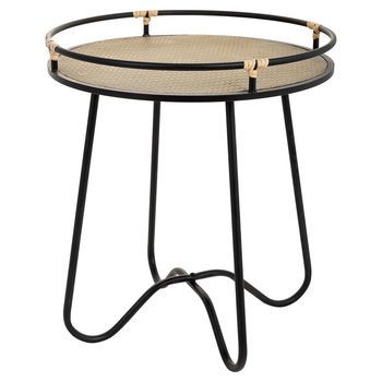 Mesa Auxiliar De Metal Negra 45x45x50