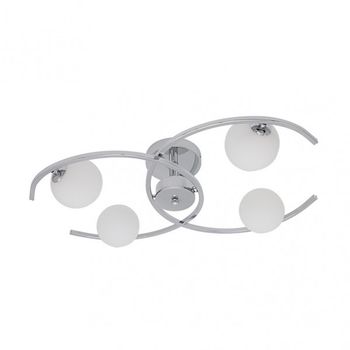 FABRILAMP Lampara De Techo De 4 Luces Modelo Conil Color Cromo