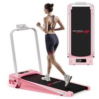 cinta de correr con pasamanos c1 velocidad 1-10kmh 5 inclinacion manual rosa rattantree
