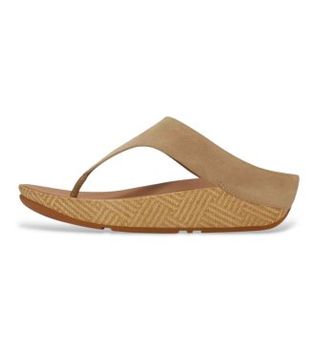 Fitflop para mujer. A4S-923 Sandalias de ante Lulu beige (37), Marrón, 1 a 3cm, Ninguno, Casual