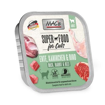 MAC's en tarrinas 16 x 100 g para gatos - Pato, conejo y vacuno