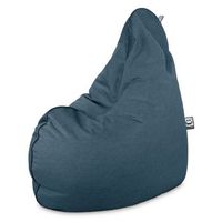 puff pera relax terciopelo vintage azul oscuro xl