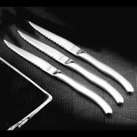 estuche de 6 cuchillos carne  acero