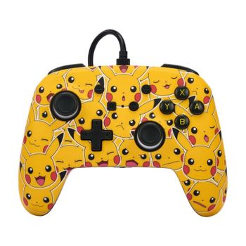 Mando PowerA NSGP0083-01 para Nintendo Switch, Alámbrico, USB, MicroUSB, Negro/Rojo/Amarillo
