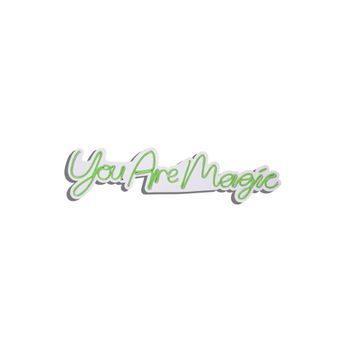 Iluminación Led Decorativa De Plástico You Are Magic Verde 18x69x2 Cm