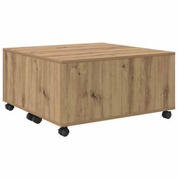 Mesa De Café Roble Artisan 75 X 75 X 38 Cm Madera Contrachapada