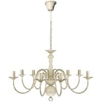 lampara de arana antique metal blanco 8 bombillas e14 vidaxl