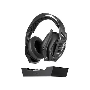 Auriculares NACON RIG 900 MAX HS inalámbricos Bluetooth gaming con micrófono extraíble, cancelación de ruido y base de carga, negros