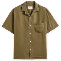 portuguese flannel camisa manga corta dogtown shirt - olive para hombre