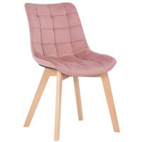 silla de comedor passaic en terciopelo rosado 61x46x82 cm clp