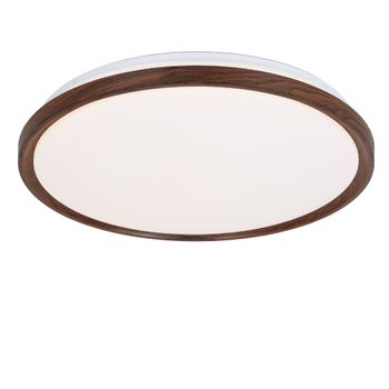 Plafón LED Ø480 40W   Acrílico Madera Nogal CCT