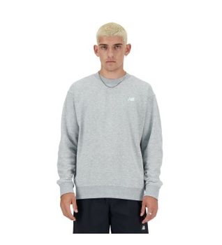 New Balance para hombre. MT41507 Sudadera Sport Essentials gris (XL), Casual, Deportivo, Algodón, Poliéster Reciclado, Sostenible