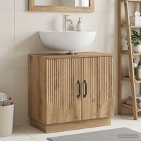 vidaxl mueble de lavabo para bano hoorn roble artisan