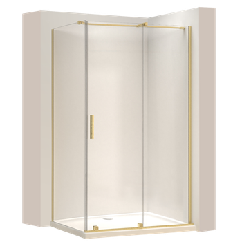Cabina De Ducha Rea Montana 130x100 Brush Gold