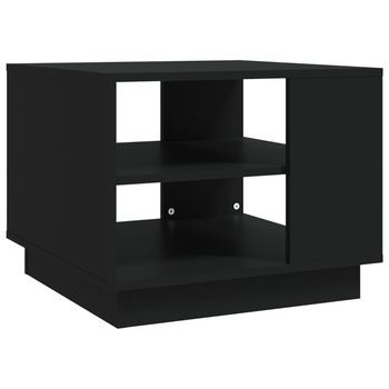 Mesa De Centro Madera De Ingeniería Negra 55x55x43 Cm Vidaxl