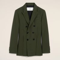 ami classic double-breasted wool jacket - uk 12