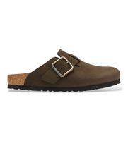 birkenstock para hombre 1032760 zuecos de piel boston wire buckle ajuste regular marron 42 plano nobuck ninguno casual
