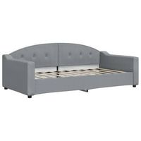 cama individual  cama para adultos  sofa cama sin colchon tela gris claro 90x190 cm