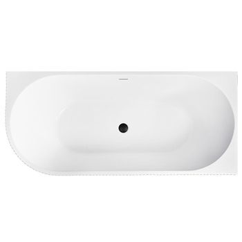 Bañera De Esquina Rea Wenus 170 Derecha Tapa Cobre Cepillado, White 170 X 80 X 57,5 Cm