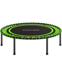 sportnow cama elastica fitness o114 cm con marco de acero reforzado para entrenamiento piernas cuerpo verde y negro