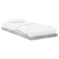 cama individual  cama para adulto  estructura de cama de suelo gris concreto 80 x 200 cm