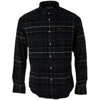 barbour camisa manga larga lutsleigh tailored tartan cord shirt para hombre