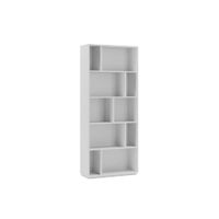 estanteria libreria en melamina blanca 191x80x32 cm